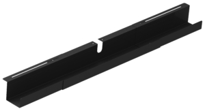 1273 TWIN LINE Adjustable Cable Pipe monteret under et hæve-/sænkebord – fleksibel kabelsøjle til organiseret og diskret kabelføring fra gulv til bordplade.