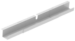 1273 TWIN LINE Adjustable Cable Pipe monteret under et hæve-/sænkebord – fleksibel kabelsøjle til organiseret og diskret kabelføring fra gulv til bordplade.